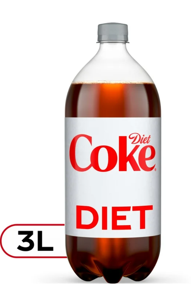Diet Coke Diet Soda Pop, 3 Liters Bottle