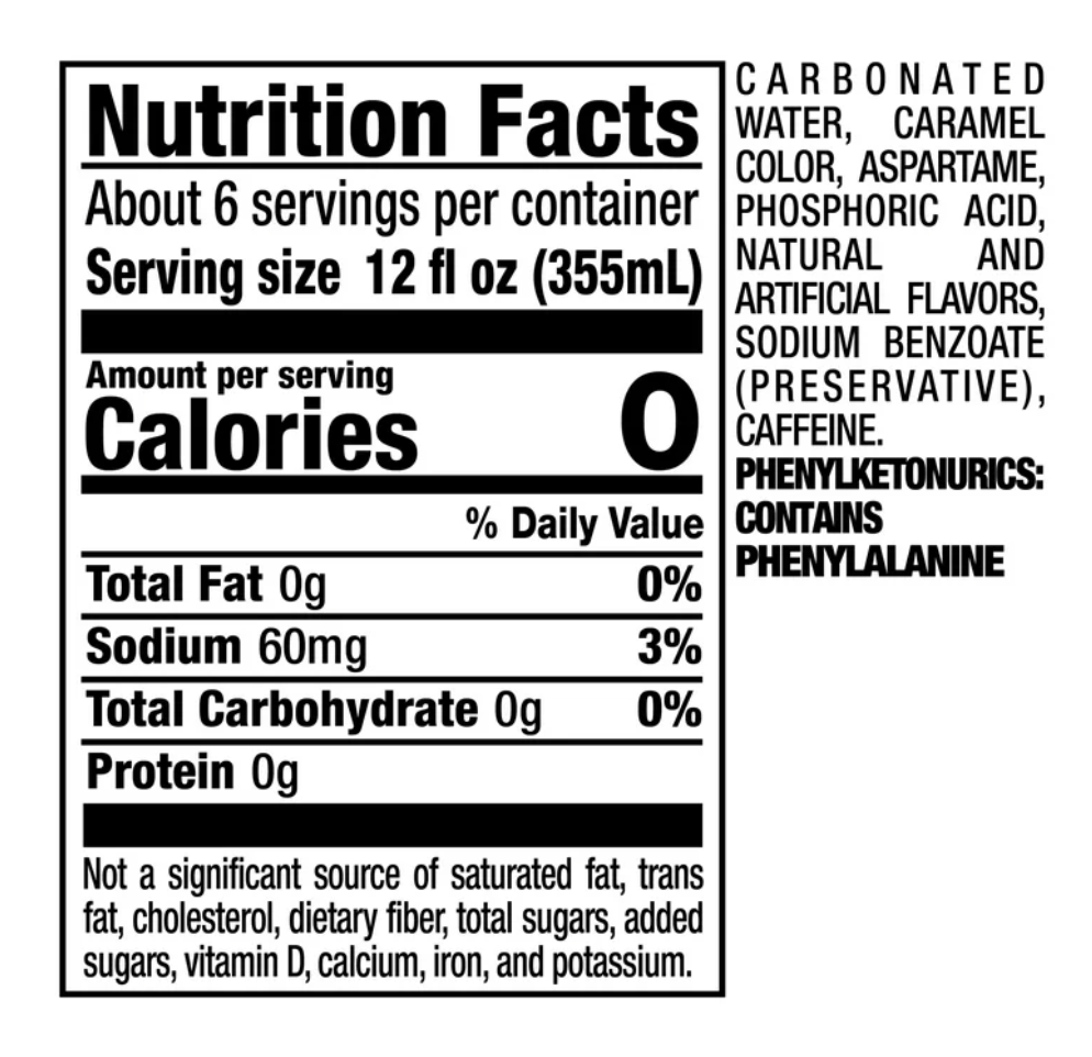Diet Dr Pepper Soda Pop, 2 L, Bottle
