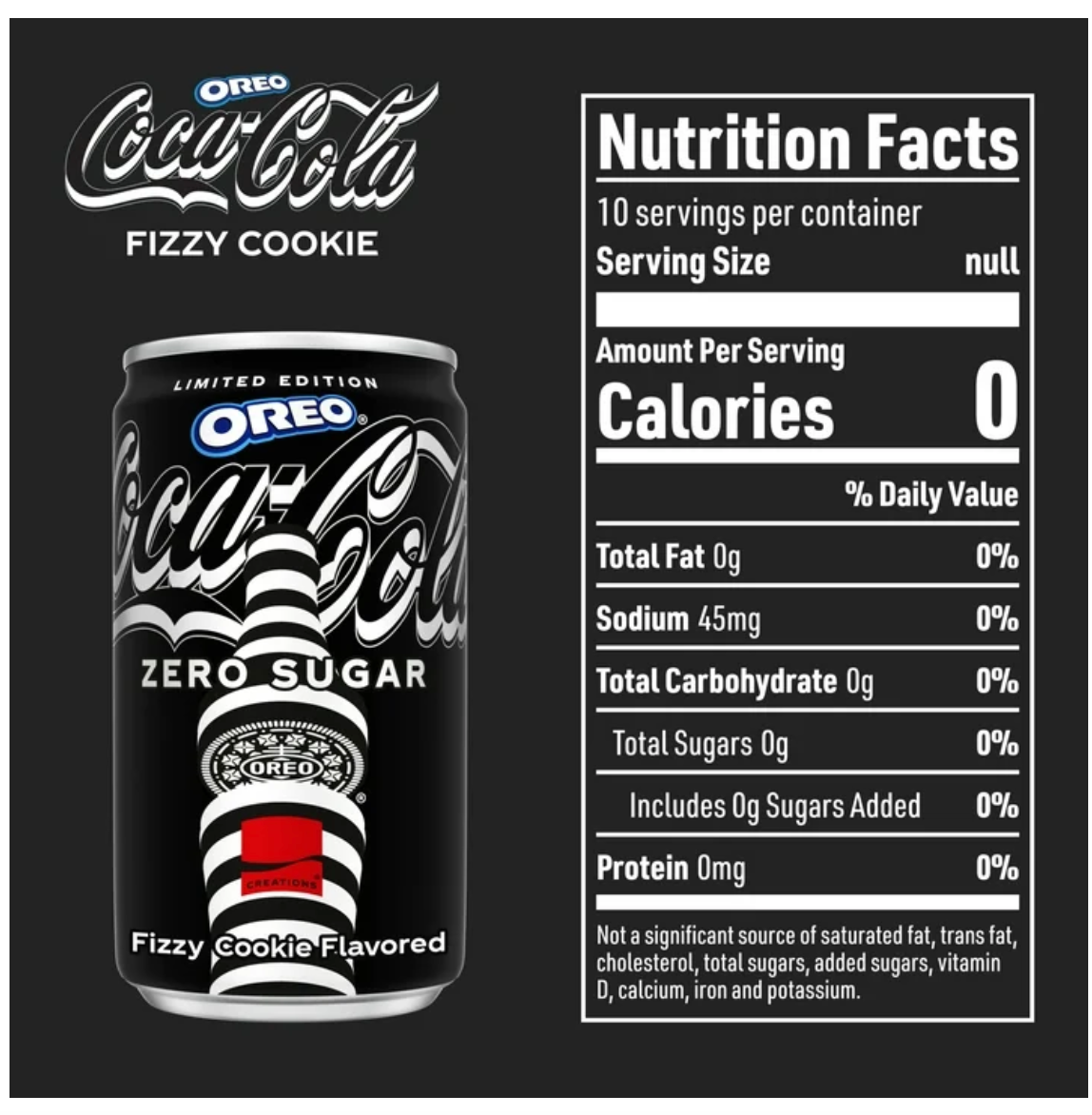 Coca-Cola® Zero Sugar OREO Limited Edition Creations® 7.5 oz 10 Pack Mini Cans