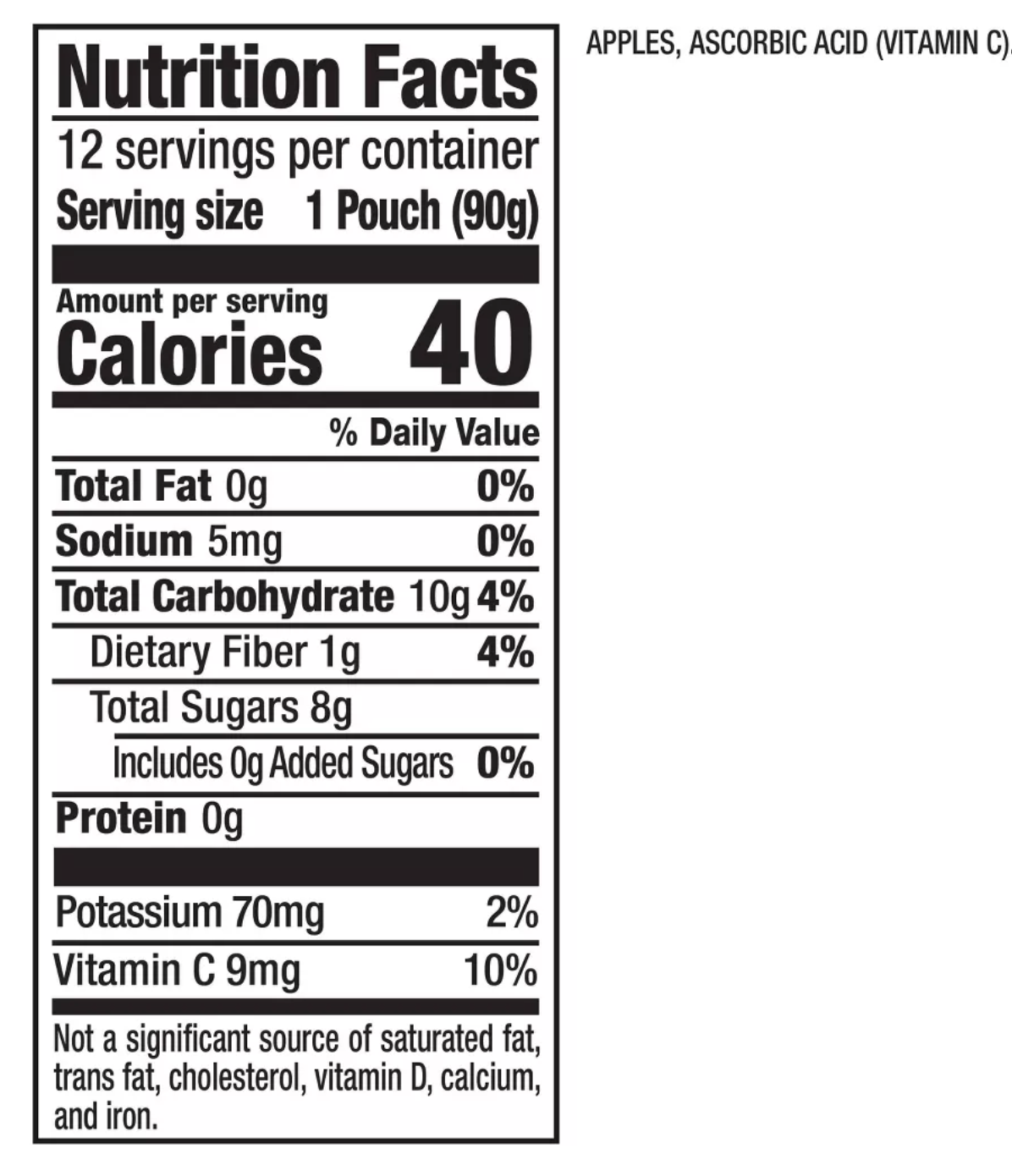 Mott's Unsweetened Pouches - 3.2 oz - Single Pouch - Apple or Cinnamon Variety