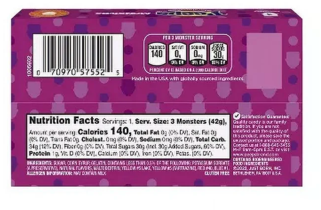 Peeps Halloween Marshmallow Monsters - 1.5oz/3ct - Expired 06/30/2026