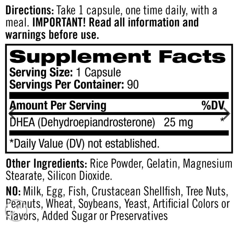 Natrol Mood & Stress DHEA 25mg, Dietary Supplement for Balance of Certain Hormone Level and Mood Support, 90 Capsules, 90 Day Supply Unflavored 90 Count (Pack of 1)