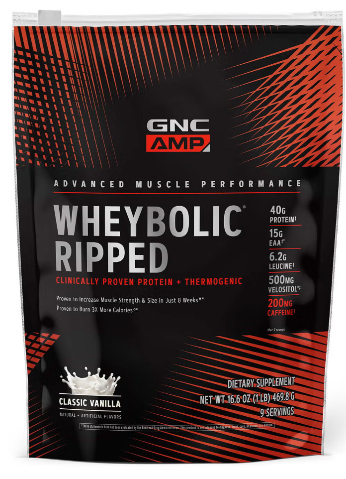 GNC AMP Wheybolic™ Ripped - Classic Vanilla (9 Servings) - Expires 07/2025