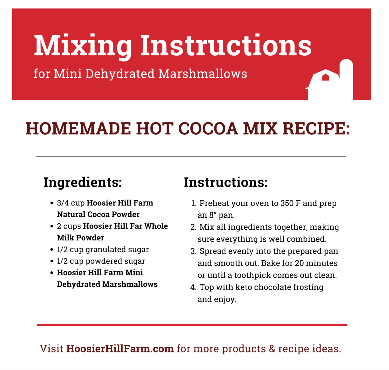 Hoosier Hill Farm Dehydrated Marshmallows, 1 lb Bag, Shelf-Stable - Expires 8/22/2025