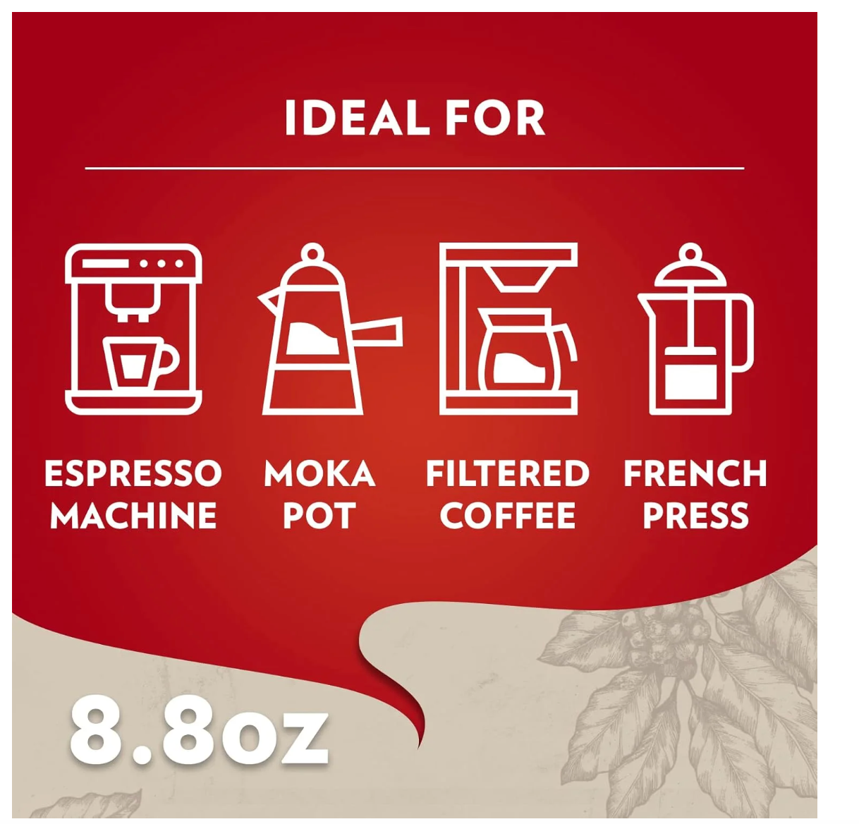 Lavazza Qualità Rossa Ground Coffee, Medium Roast, Arabica and Robusta Blend, 8.8 oz Bag - Expires 08/30/2025