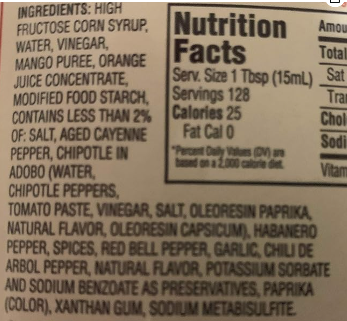 Sweet Baby Ray's 0.5 Gallon Mango Habanero Wing Sauce and Glaze - Expired August 07 2025