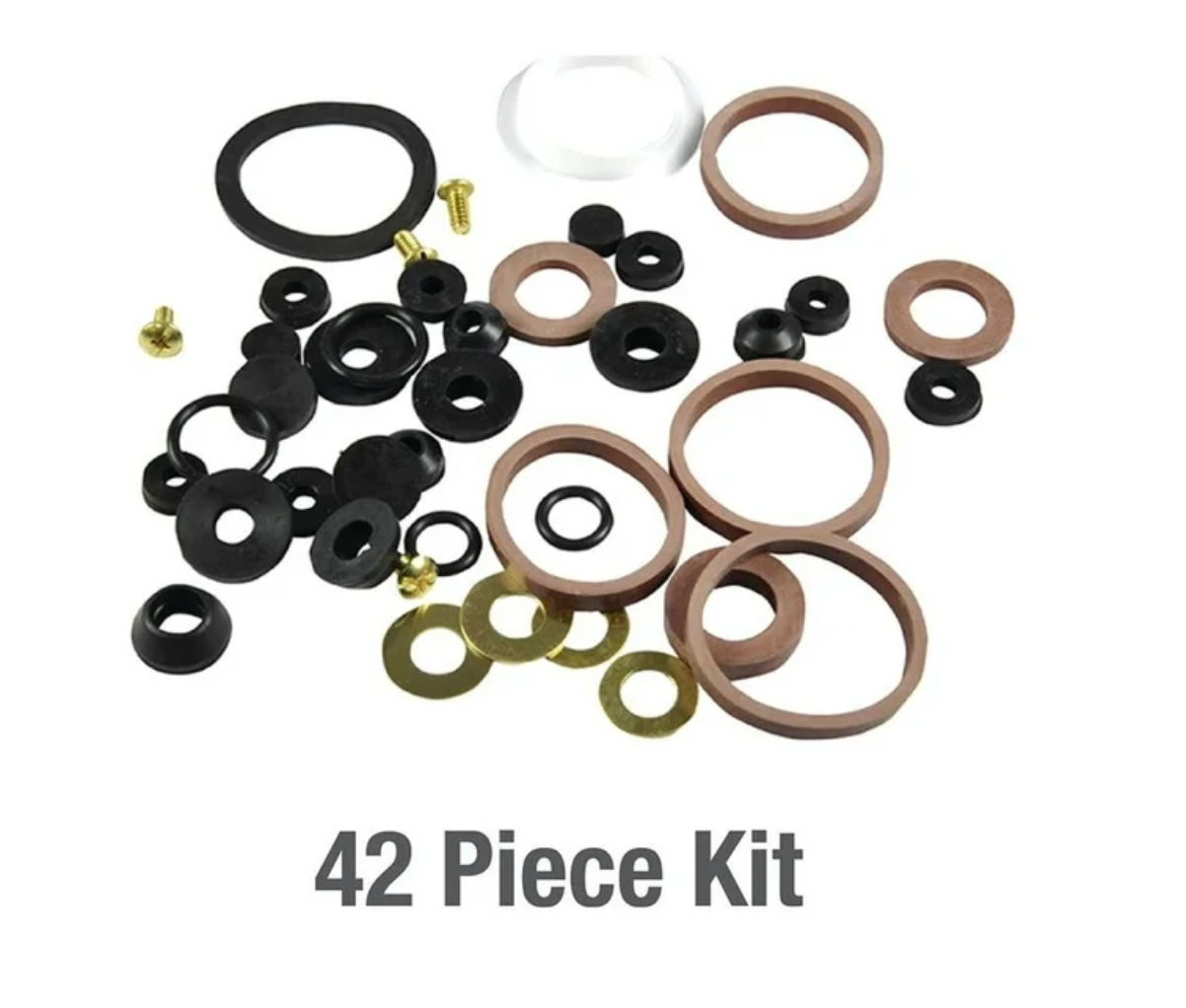 Mainstays 42 Piece Rubber Home Washer Assortment, 0.1 lbs. (80817)