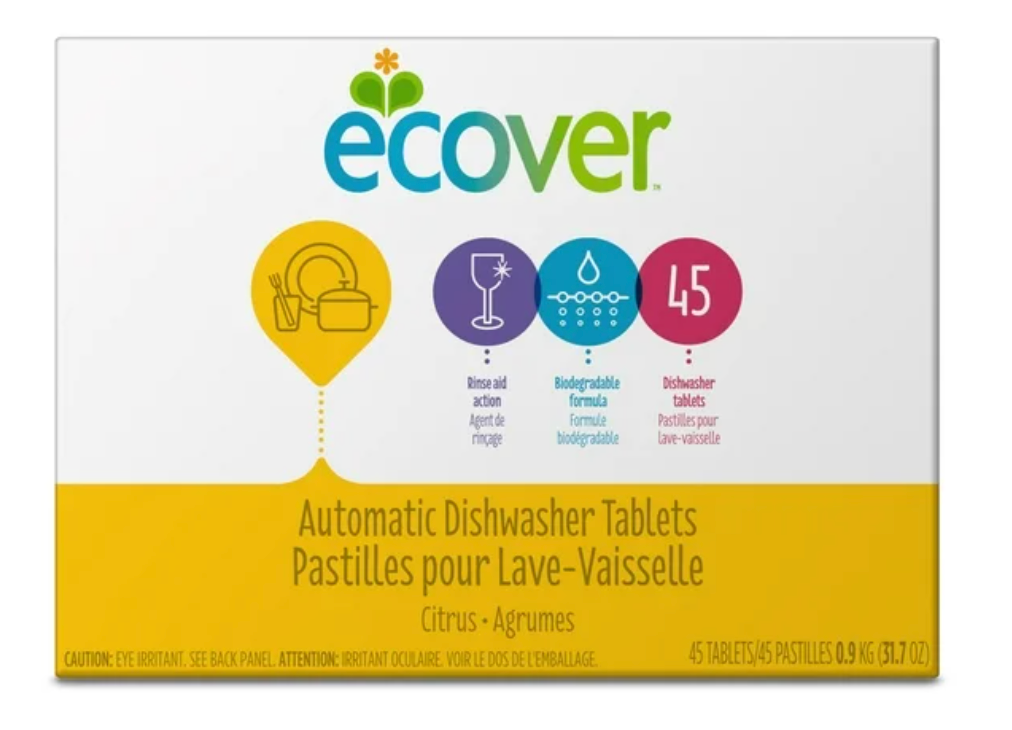 Ecover Automatic Dishwasher Tablets, Citrus, 45 Ct