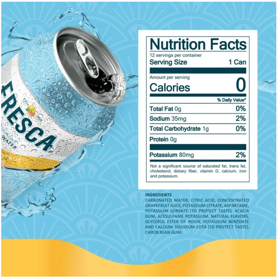 Fresca Citrus Soda Pop Fridge Pack, 12 fl oz, 12 Pack Cans