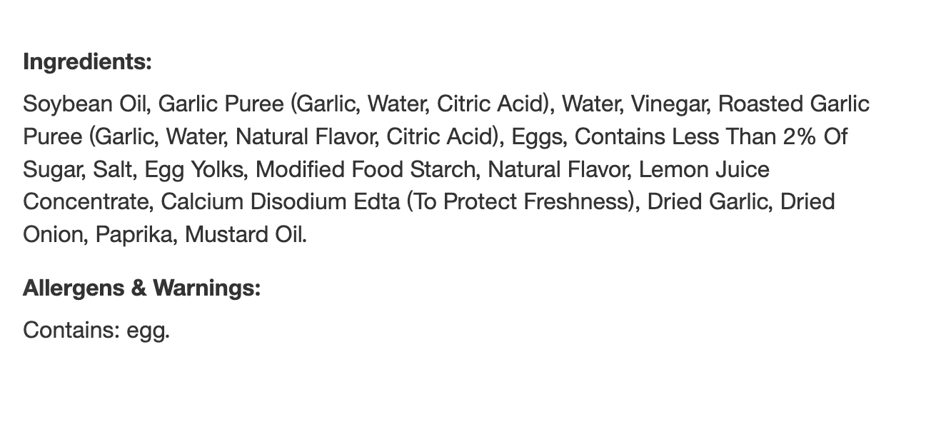 Kraft Garlic Aioli - 12 fl oz - August 13th 2025