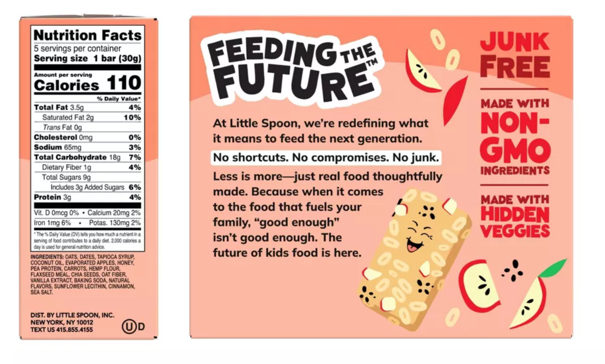 Little Spoon Apple Pie Baked Snack Bars - 5.3oz/5ct