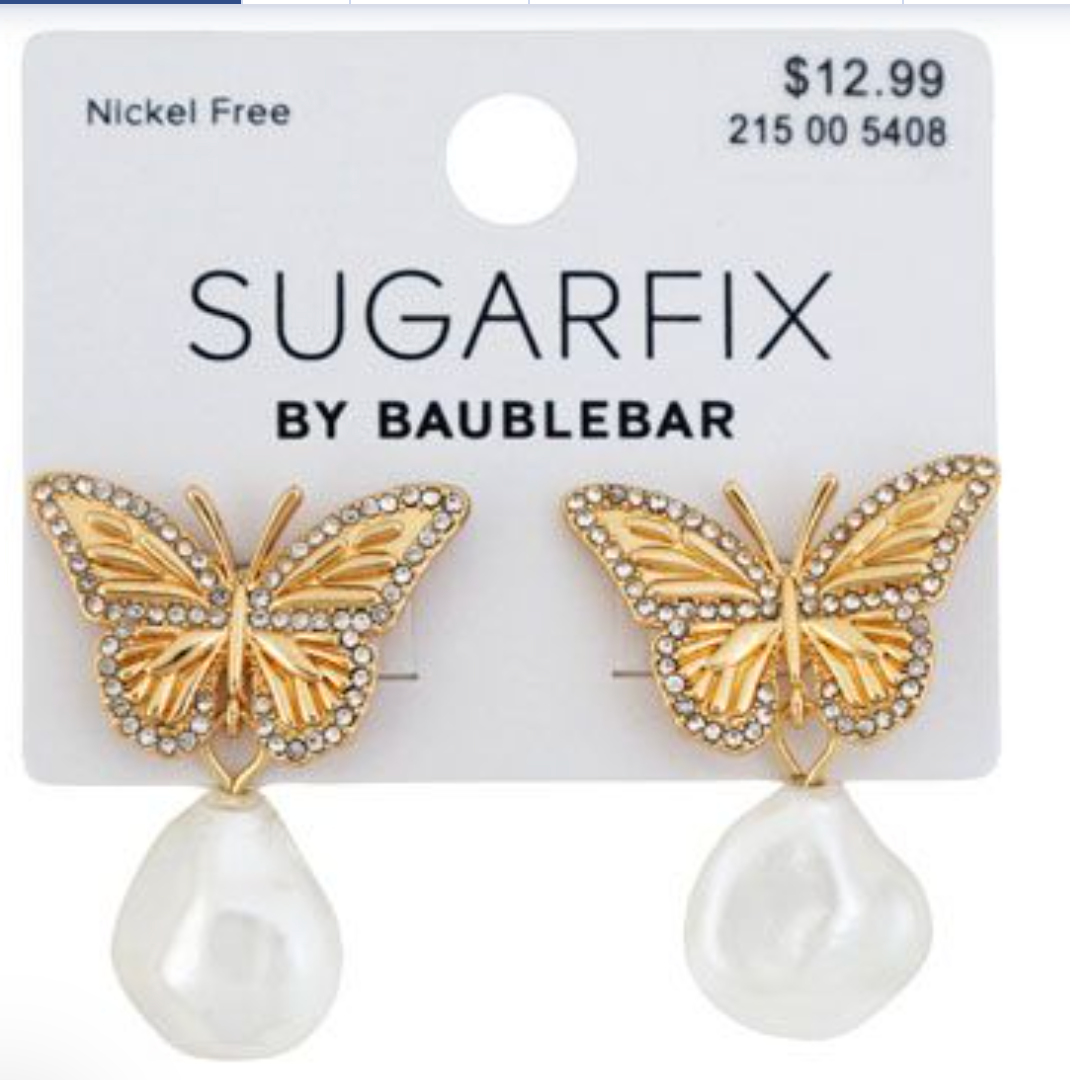 Butterfly Earrings By Sugar Fix Baublebar