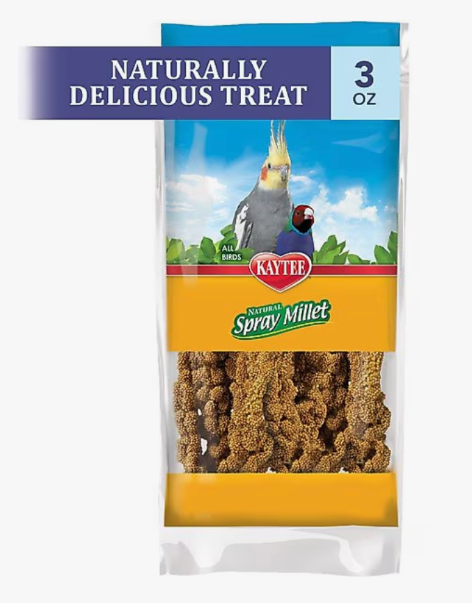 Kaytee Natural Spray Millet Bird Treats, 6 count