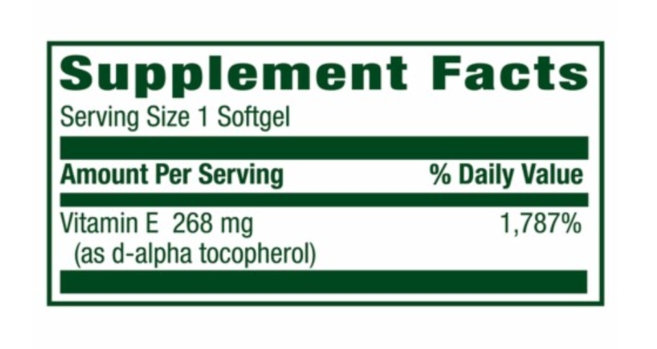 Simple Truth® Vitamin E Softgels Non-Synthetic Form 268mg