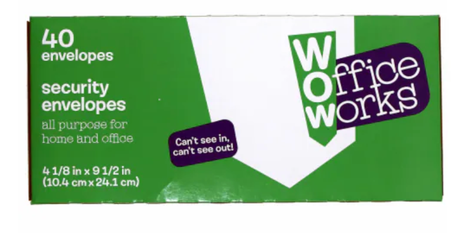 Office Works Security Envelopes - White