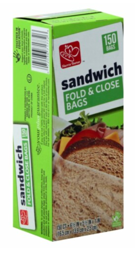 Harris Teeter™ Fold & Close Sandwich Bags - 150 bags