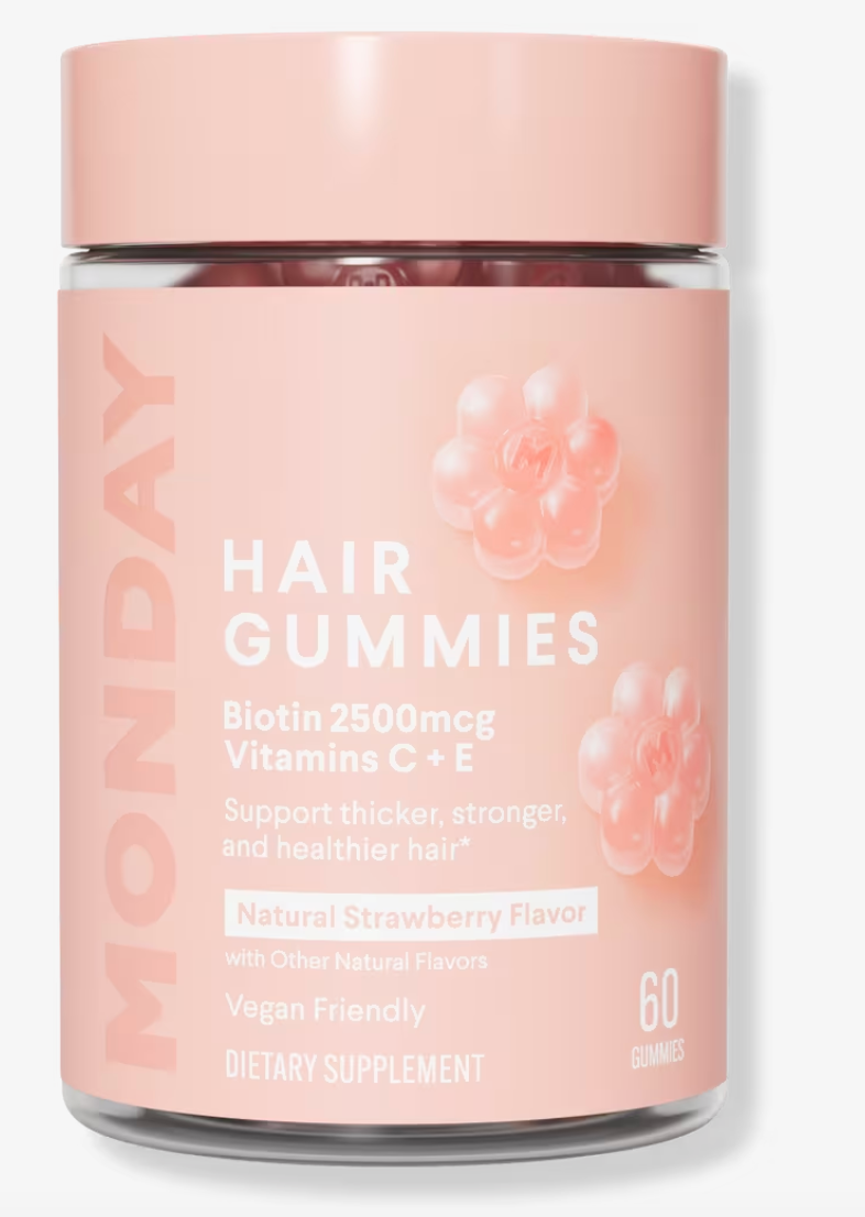 Hair Gummies with Biotin & Vitamin C+E For Thicker Stronger Hair - Expires October 31 2025