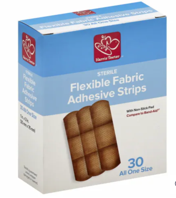 Harris Teeter™ Flexible Fabric Adhesive Strips - 30 ct