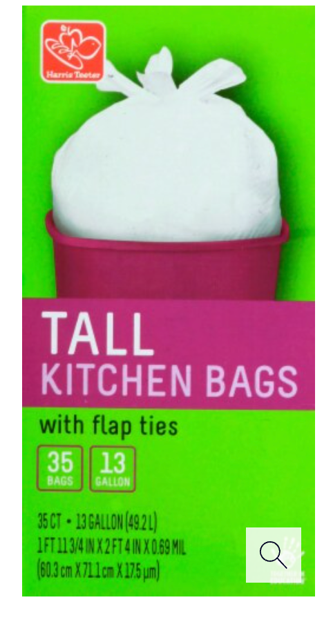 Harris Teeter™ Tall 13 Gallon Flap Tie Kitchen Bags - 35 bags