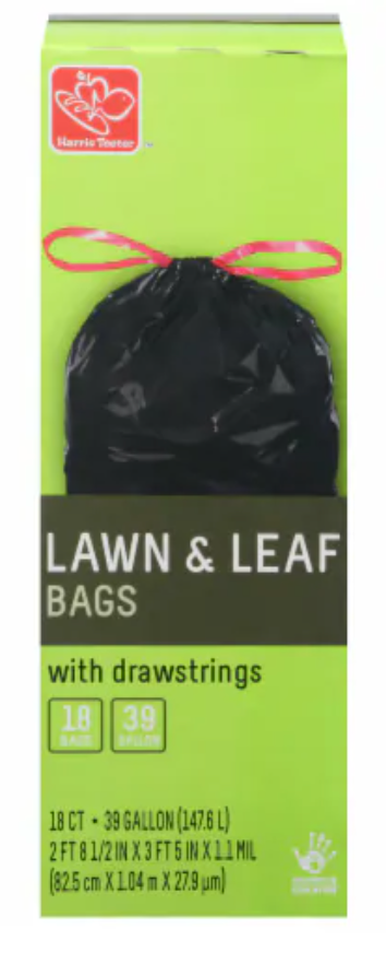 Harris Teeter™ Draw String Lawn & Leaf Bags - 18 bags