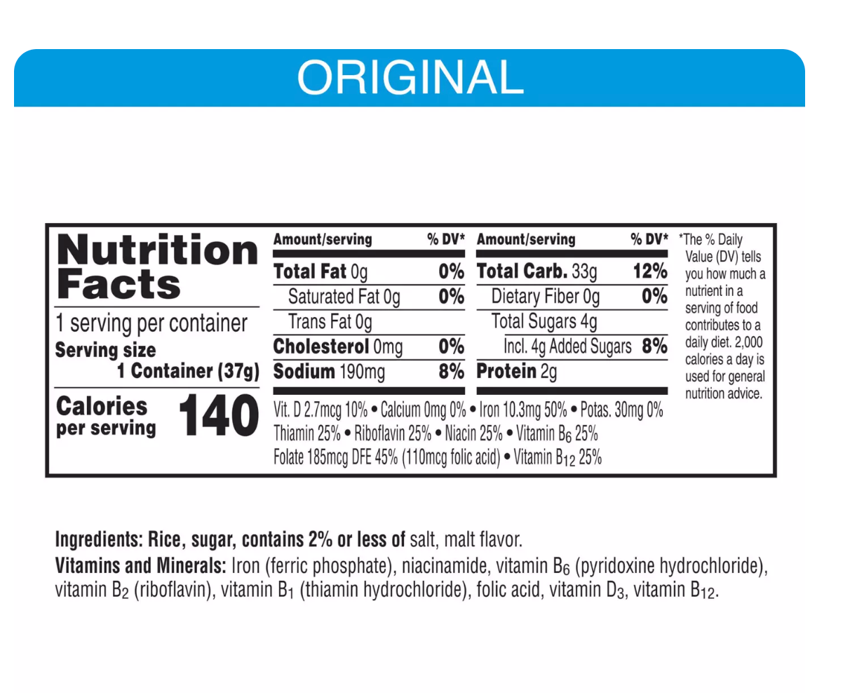 Kellogg's Rice Krispies Cereal Cup - Expires jan 07 2026