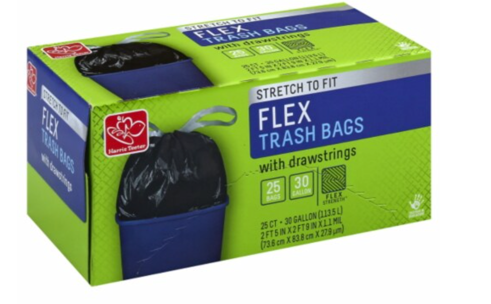 Harris Teeter™ Flex 30 Gallon Drawstring Trash Bags - 25 bags