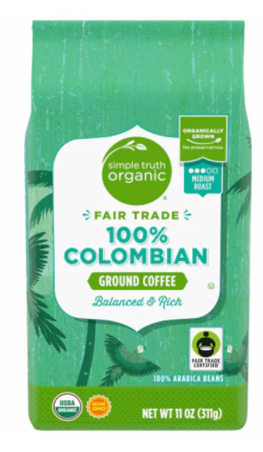 Simple Truth Organic® 100% Colombian Medium Roast Ground Coffee