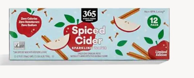 365 by Whole Foods Market Spiced Cider Sparkling Water 12pk, 12 FZ