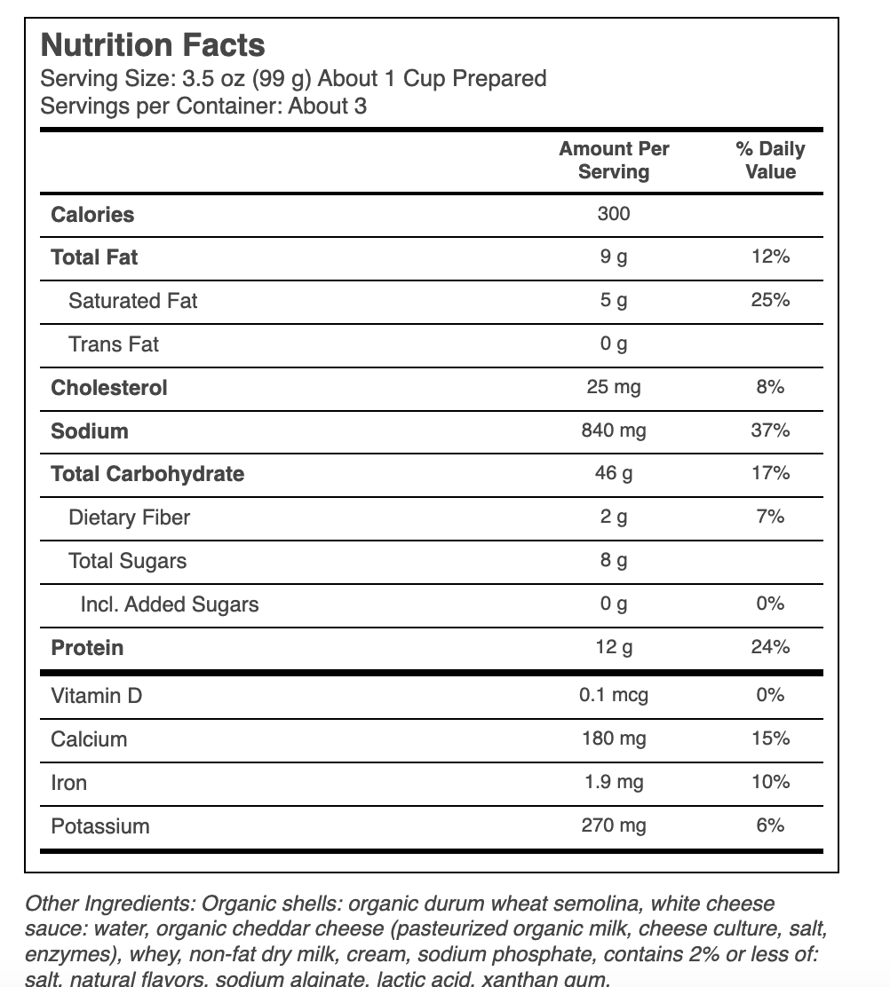 Simple Truth Deluxe Shells & White Cheddar -- 11 oz - Expires May 2026
