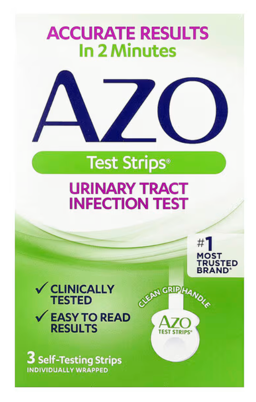 AZO, Test Strips®, Urinary Tract Infection Test, 3 Self-Testing Strips