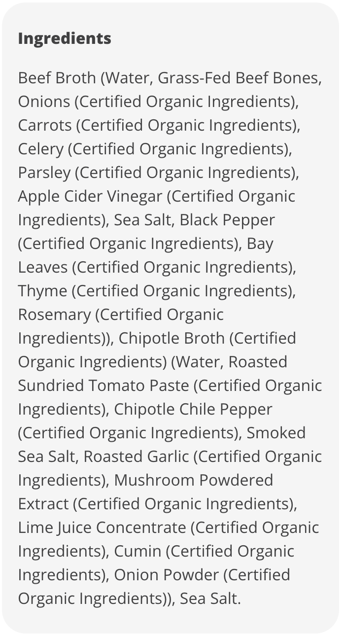 Kettle & Fire Chipotle Beef Bone Broth