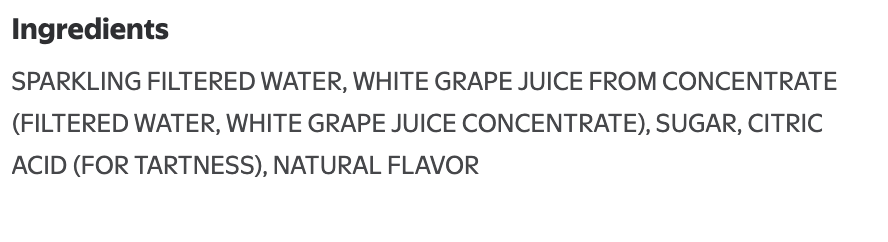 Welch's Non-Alcoholic Sparkling Juice Cocktail, White Grape, 25.4 fl oz Bottle