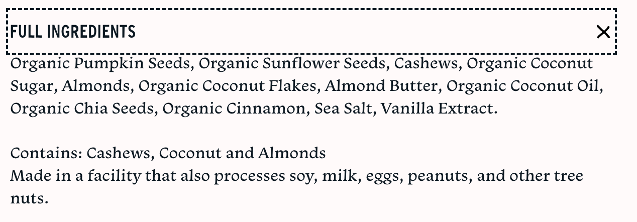 purely elizabeth Granola Grain Free Vanilla Almond Butter