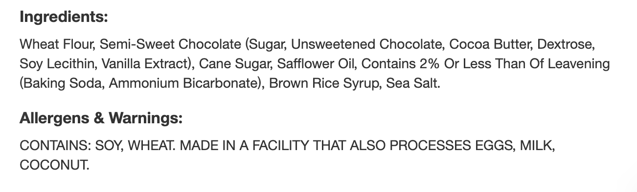 Back to Nature Cookies Chocolate Chunk - 7.5oz - Expired Sept 19 2025
