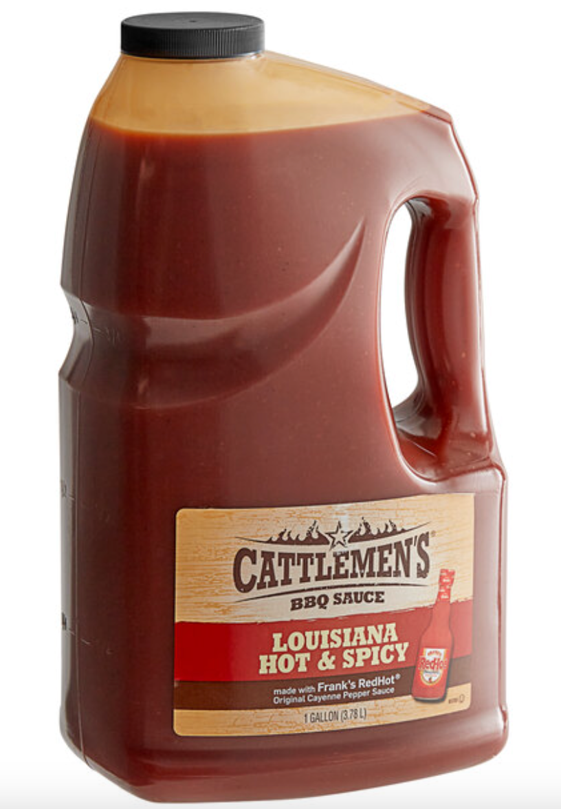 Cattlemen's 1 Gallon Louisiana Hot & Spicy BBQ Sauce - Expired 10/26/2025
