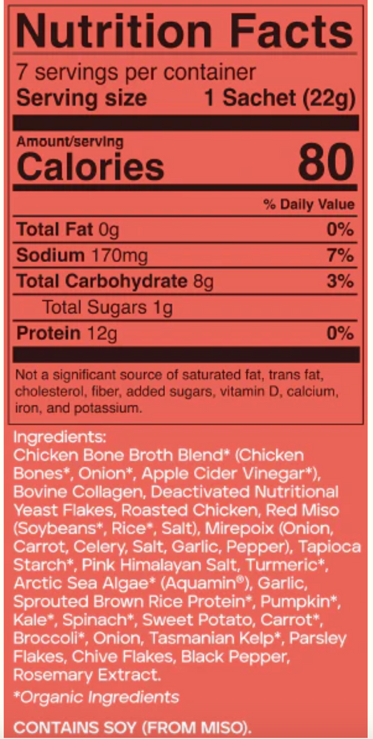 24K Chicken Bone Broth Individuals - 7 satchets