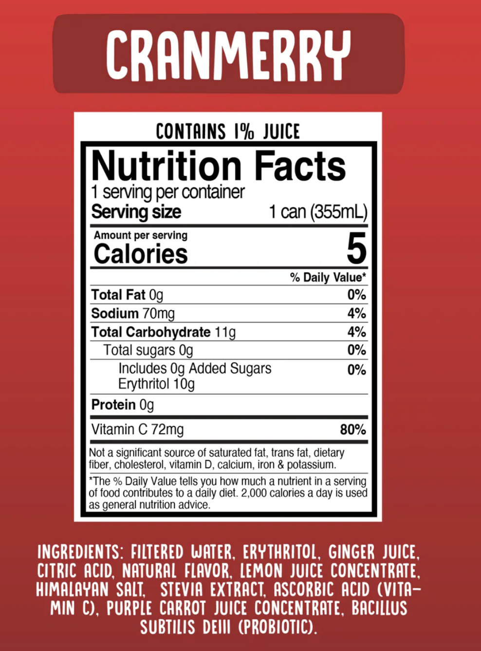 Cranmerry Cove Probiotic Soda