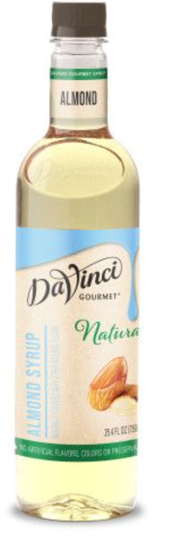 DaVinci Natural Almond Flavored Syrup – Bottle (700mL)