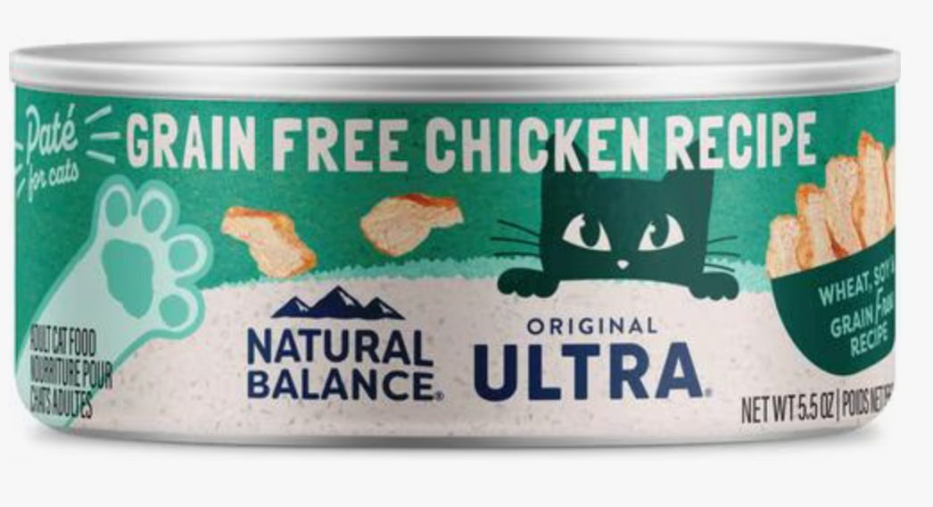 Natural Balance Original Ultra Grain-Free Chicken Recipe Canned Cat Food, 5.5-oz can - expired 12/20/2025