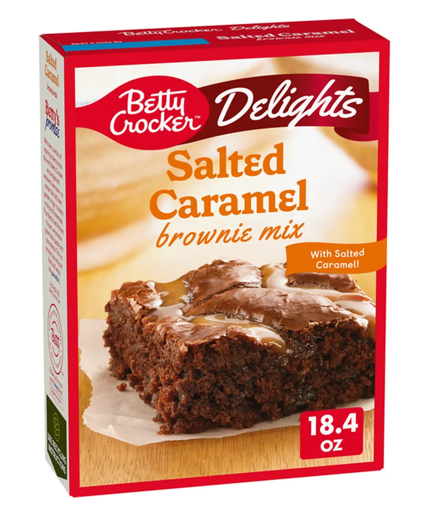 Betty Crocker Delights Salted Caramel Brownie Mix - expired Oct 15 2025