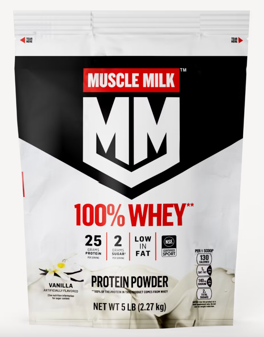 Muscle Milk 100% Whey 5 lbs Vanilla Flavor - expires June 11 2026