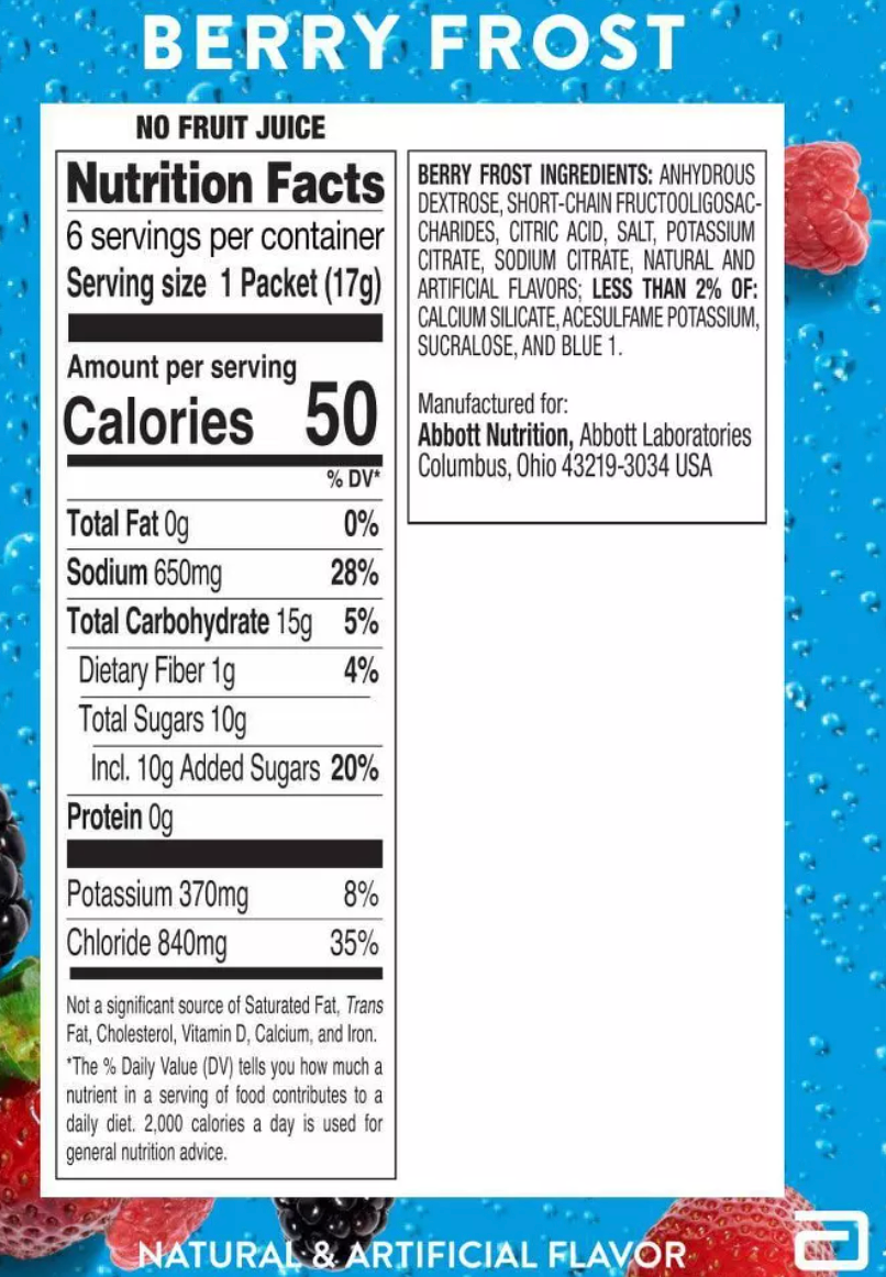 Pedialyte AdvancedCare Plus Electrolyte Powder - Berry Frost - 6ct/3.6oz - expires July 01 2026