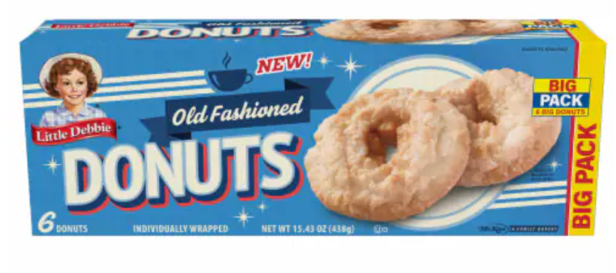 Snack Cakes, Little Debbie Big Pack Old Fashioned Donuts - expires June 09 2026
