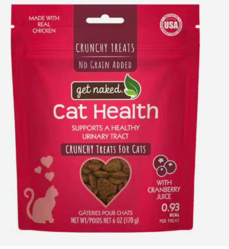Get Naked Health Grain-Free Chicken & Cranberry Juice Flavor Crunchy Cat Treats, 6-oz bag