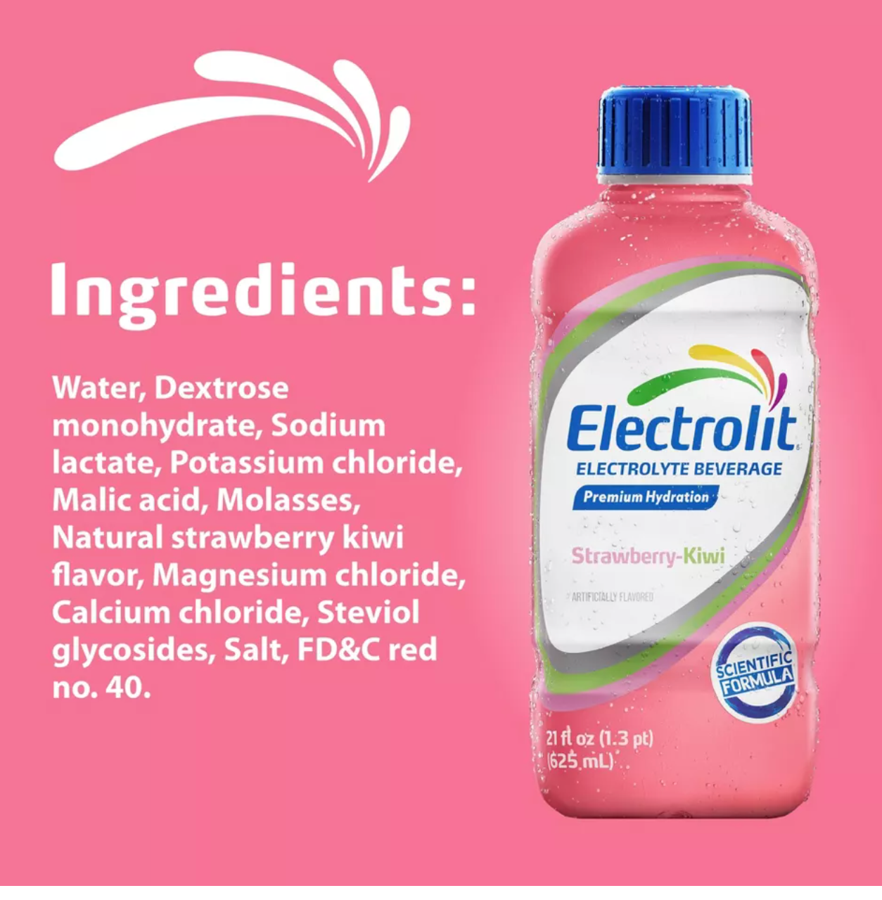 Electrolit Strawberry Kiwi Electrolyte Hydration Beverage - 21 fl oz Bottle
