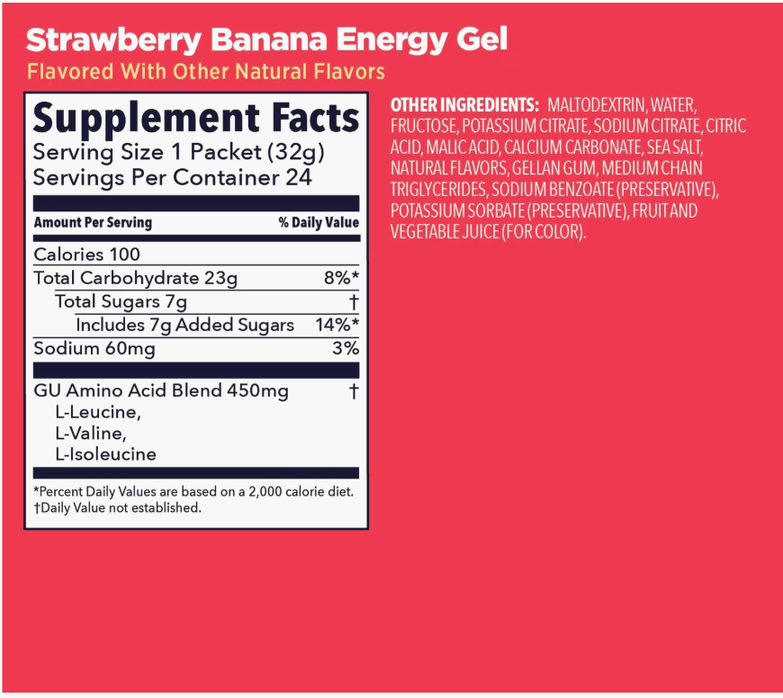 GU Energy Gel Strawberry Banana