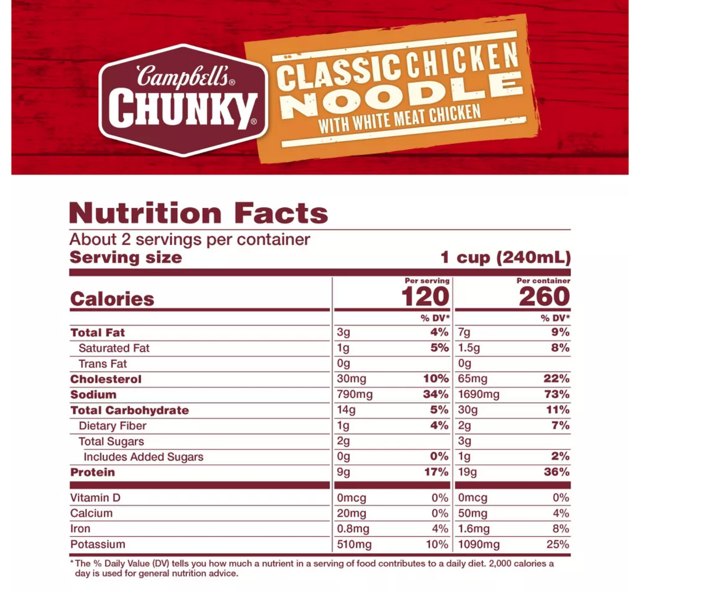 Campbell's Chunky Classic Chicken Noodle Soup - 18.6oz
