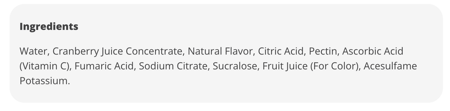 H‑E‑B Diet Cranberry Juice - Expires Dec 2026