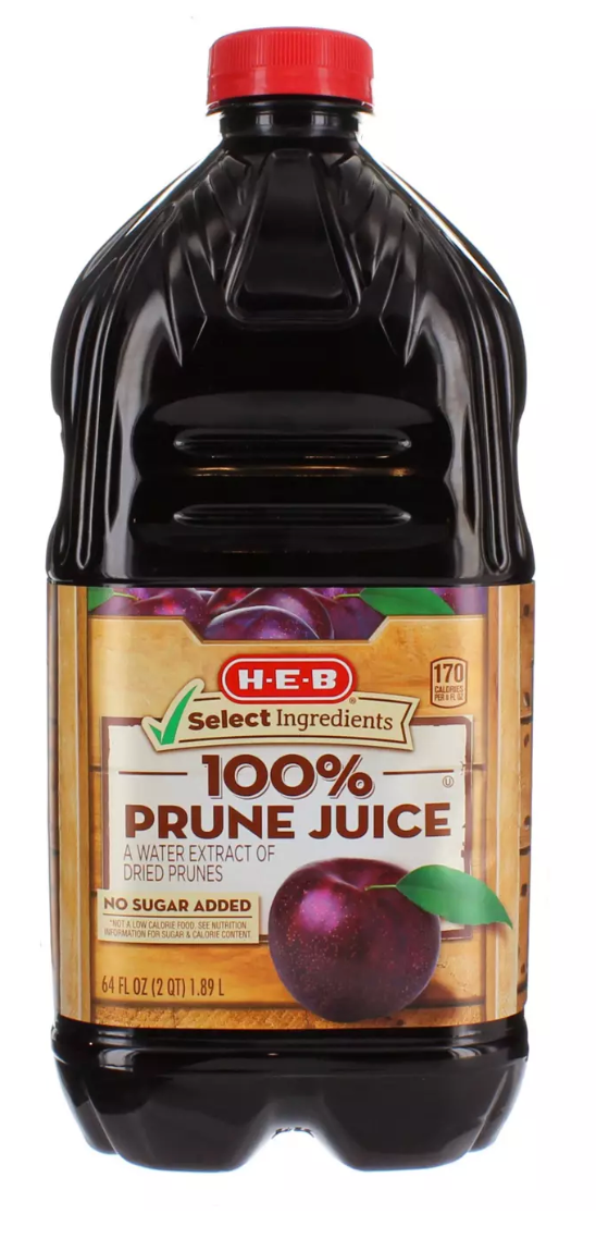 H‑E‑B 100% Prune Juice - expires May 2027
