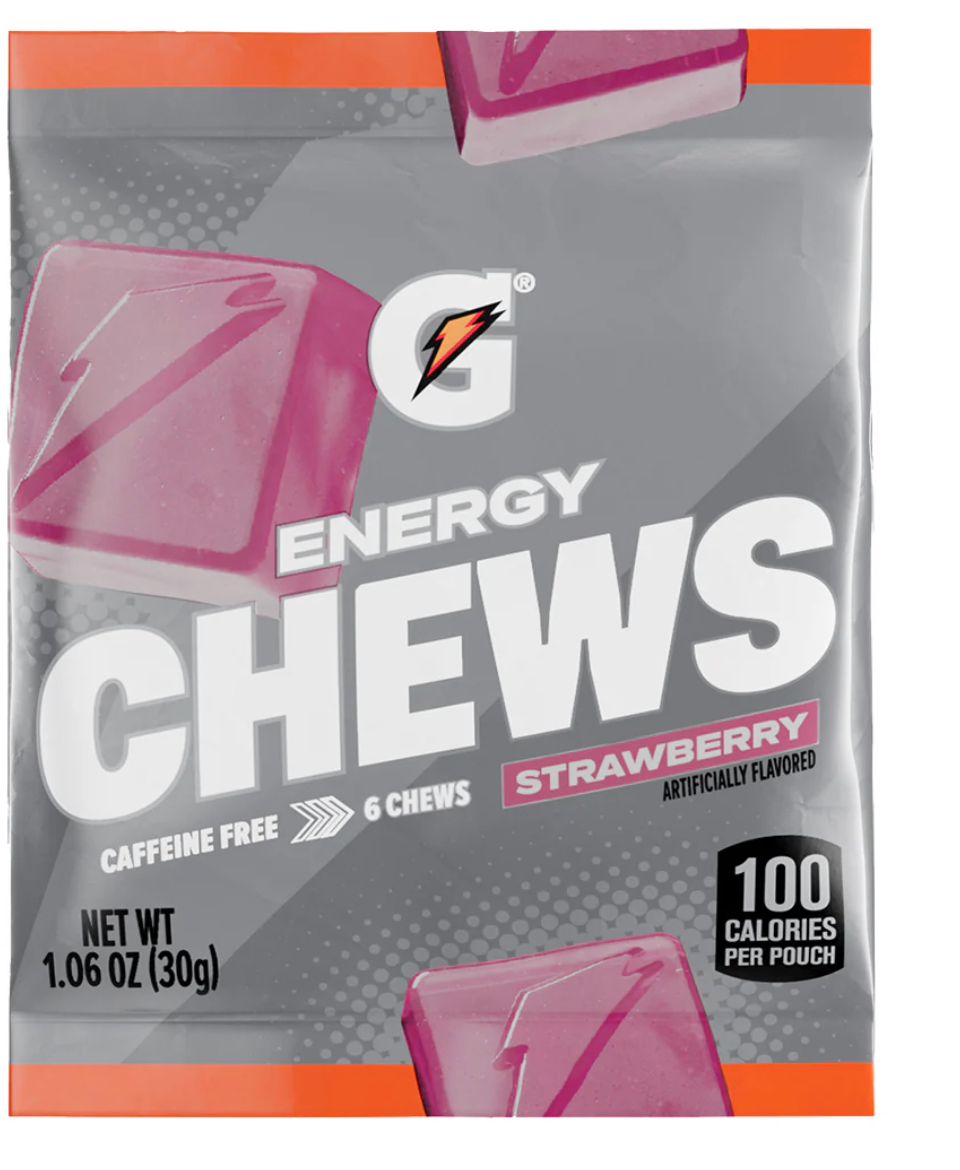 Gatorade Energy Chews - Strawberry - expires Sept 10 2026
